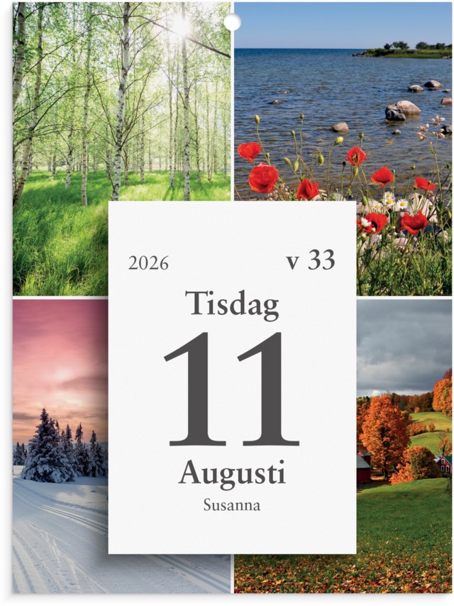 Almanacka Burde Väggplån med dagblock Årstiderna - 1