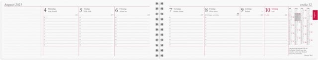 Almanacka Burde Stor Plankalender spiralb - 255x95mm - 1