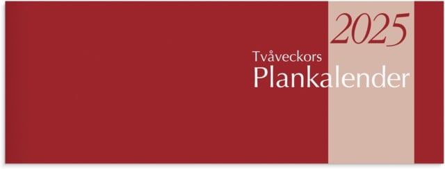Almanacka Burde Tvåveckors Plankalender - 255x95mm - 1