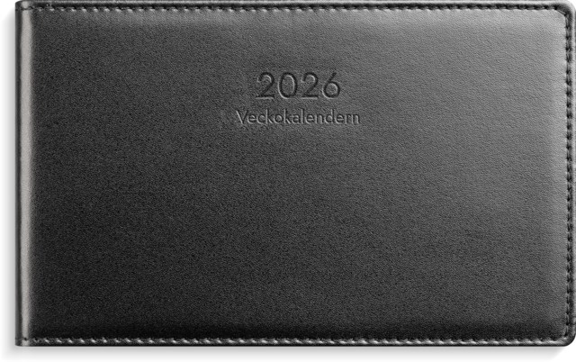 Almanacka Burde Veckokalendern svart skinn - 1