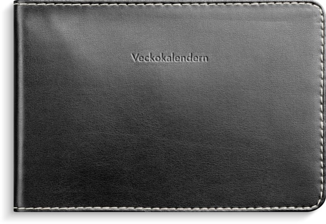 Almanacka Burde Veckokalendern svart konstläder - 1