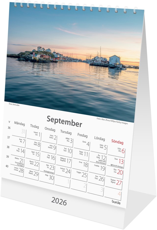 Almanacka Burde Bordskalender Sverige - 1