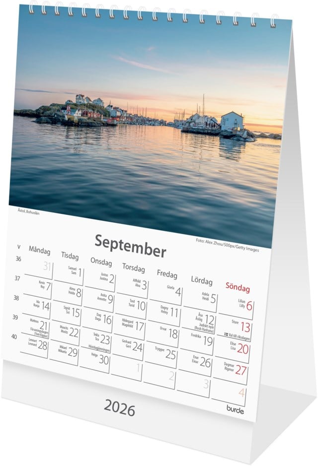 Almanacka Burde Bordskalender Sverige - 1