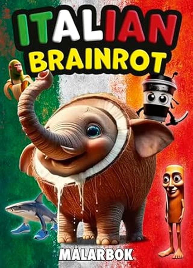 Målarbok Italian brainrot - 1