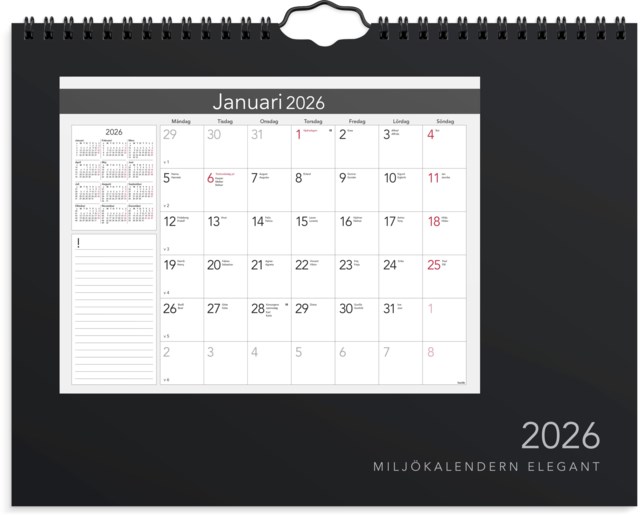 Almanacka Burde Väggkalender Miljökalendern Elegant - 1