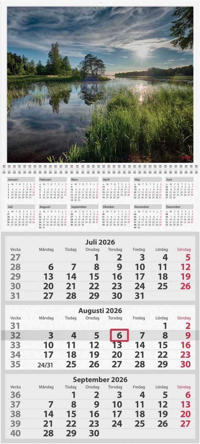 Almanacka Burde Väggkalender Trebello - 1