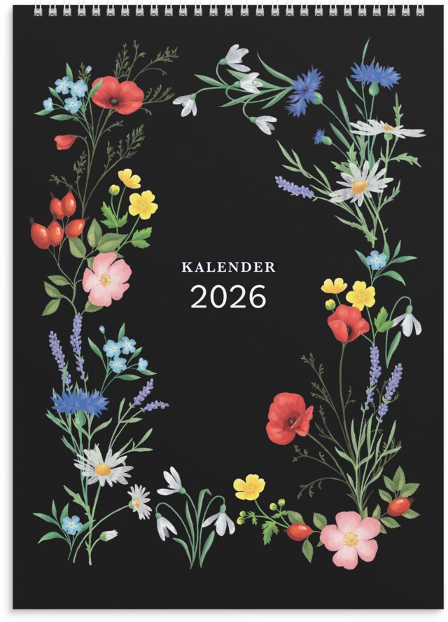Almanacka Burde Väggkalender Illustrerad blomster - 1