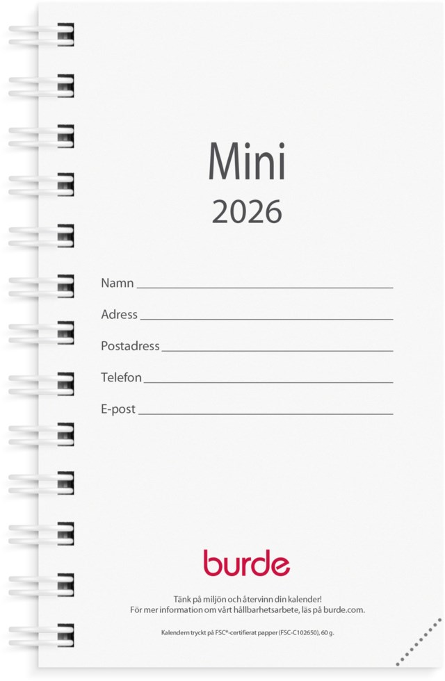 Almanacka Burde Mini refill - 1