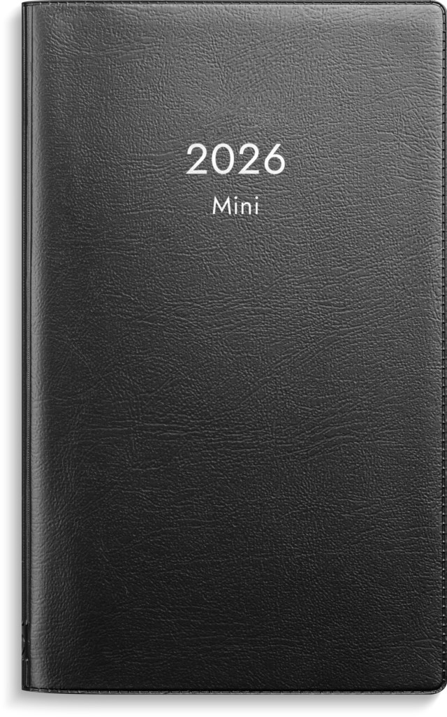 Almanacka Burde Mini svart plast - 1