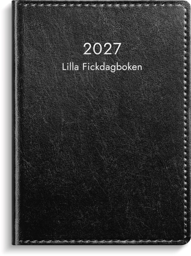 Almanacka Burde Lilla Fickdagboken svart konstläder - 1