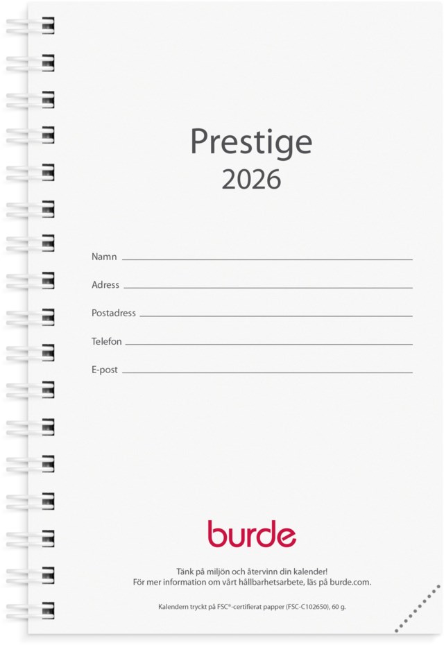 Almanacka Burde Prestige refill - 1