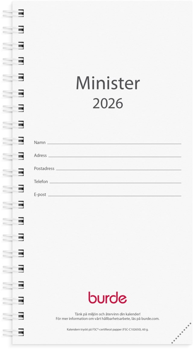Almanacka Burde Minister refill - 1