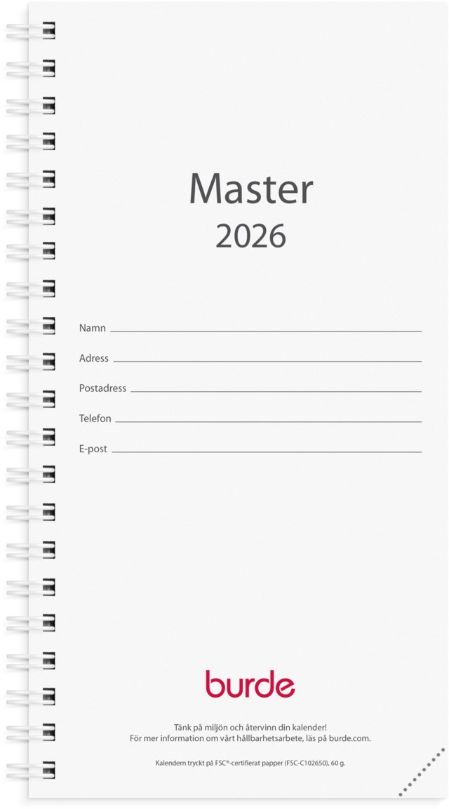 Almanacka Burde Master refill - 1