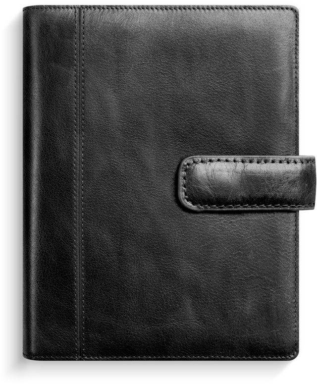 Almanacka Burde Mini Systemkalender svart skinn - 1