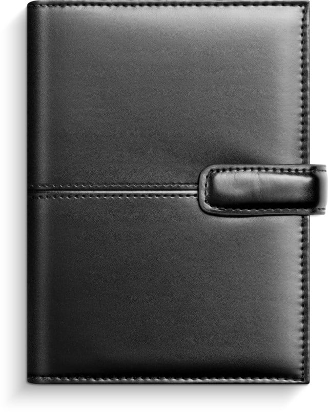 Almanacka Burde Compact Systemkalender svart konstläder - 1