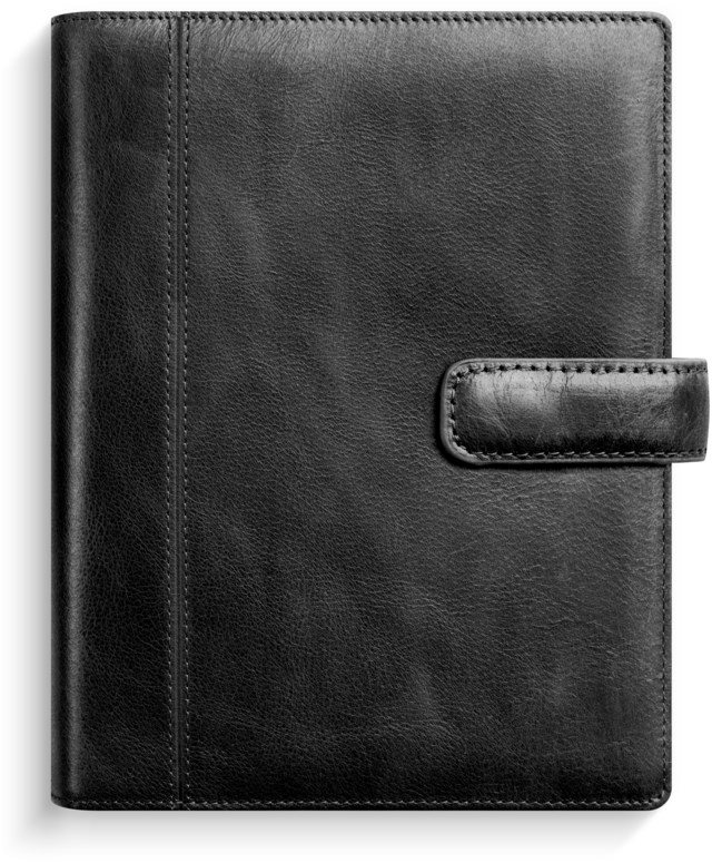 Almanacka Burde Compact Systemkalender svart skinn - 1