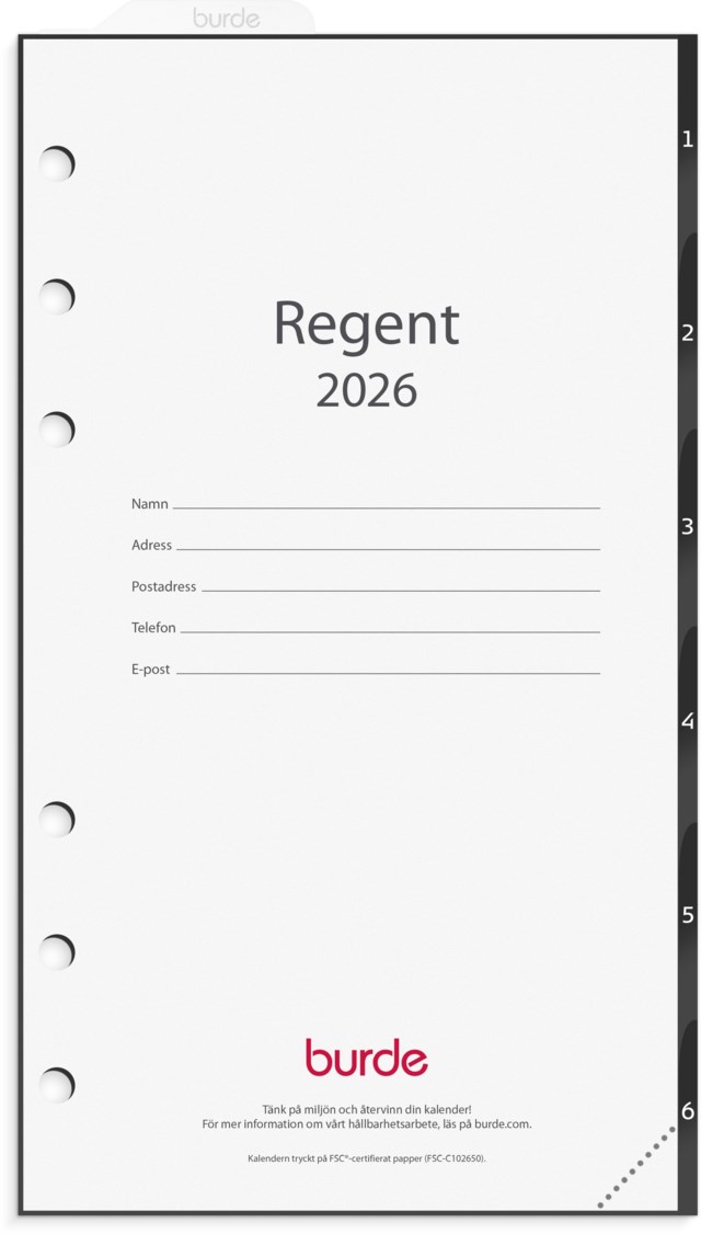 Almanacka Burde Regent grundsats - 1
