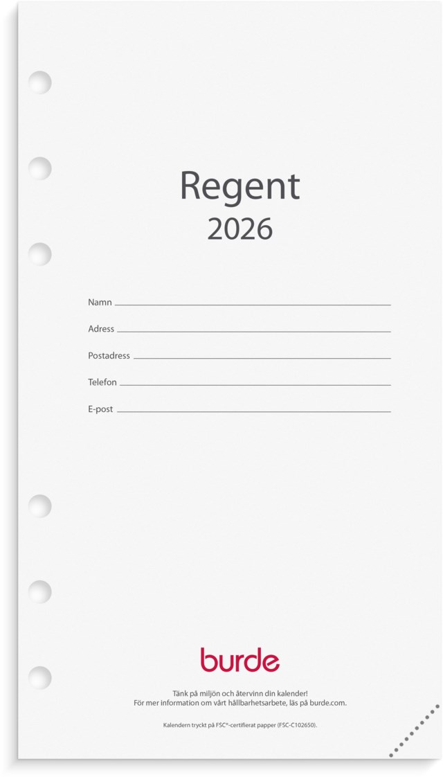 Almanacka Burde Regent kalendersats - 1