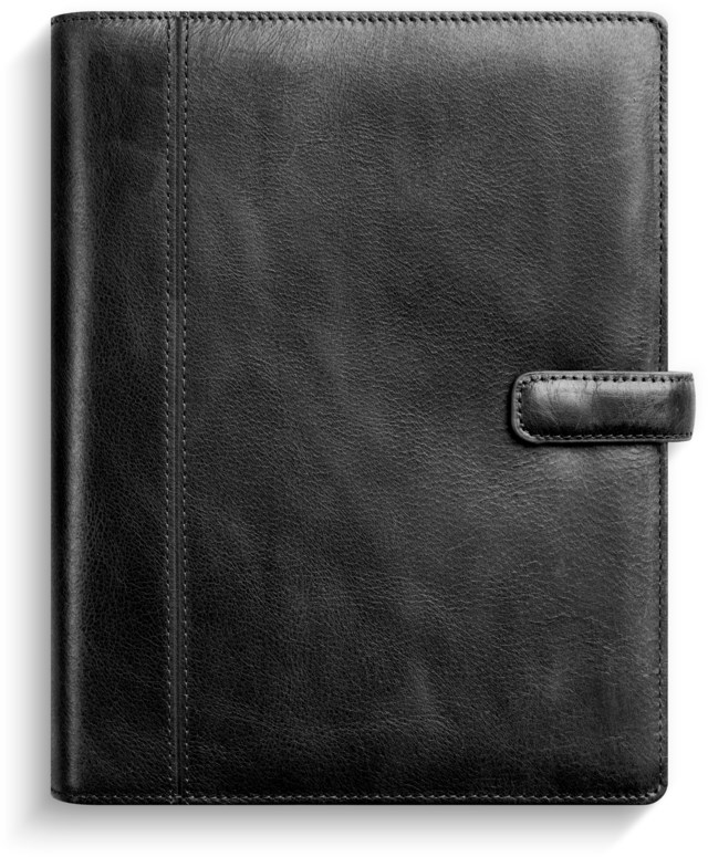 Almanacka Burde Business Systemkalender svart skinn - 1