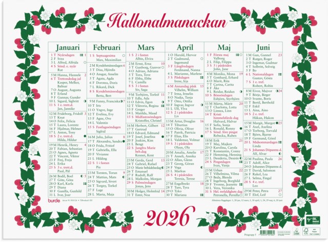 Almanacka Burde Stora Hallonalmanackan - 1