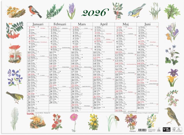 Almanacka Burde Stora Naturalmanackan - 1