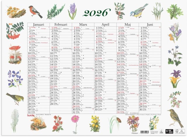 Almanacka Burde Stora Naturalmanackan - 1