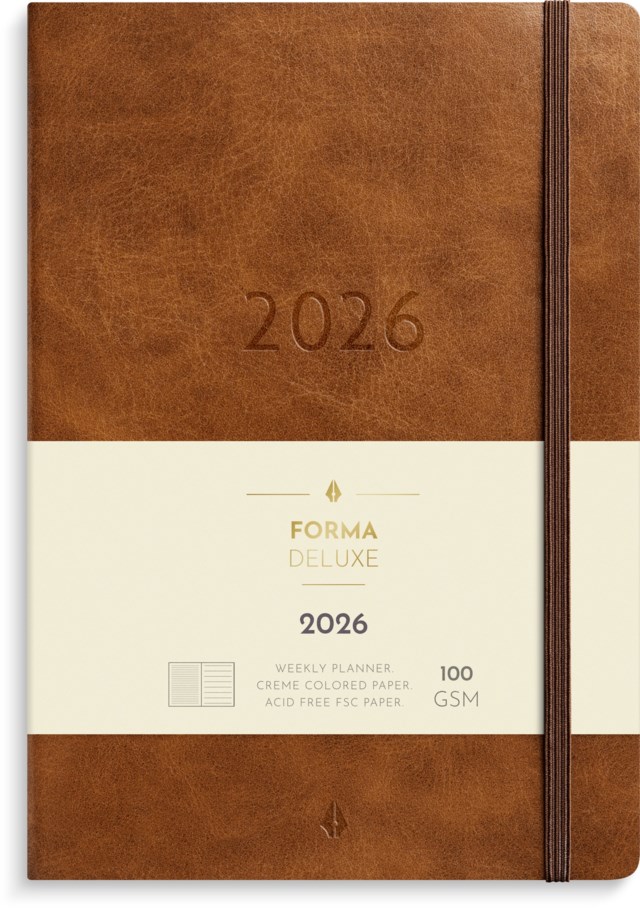 Almanacka Burde Stor Veckokalender Forma Deluxe brun - 1