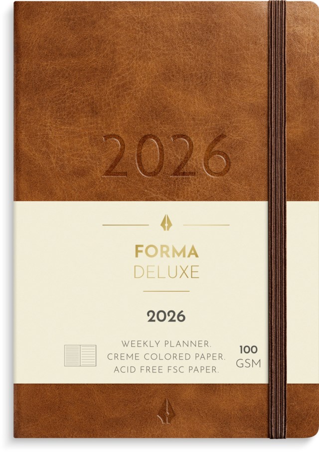 Almanacka Burde Liten Veckokalender Forma Deluxe brun - 1