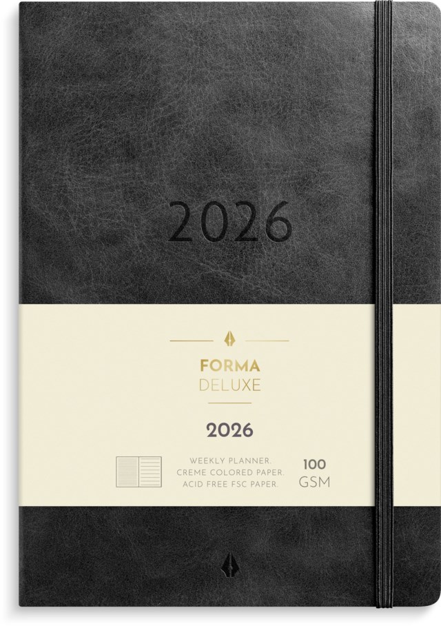 Almanacka Burde Stor Veckokalender Forma Deluxe svart - 1