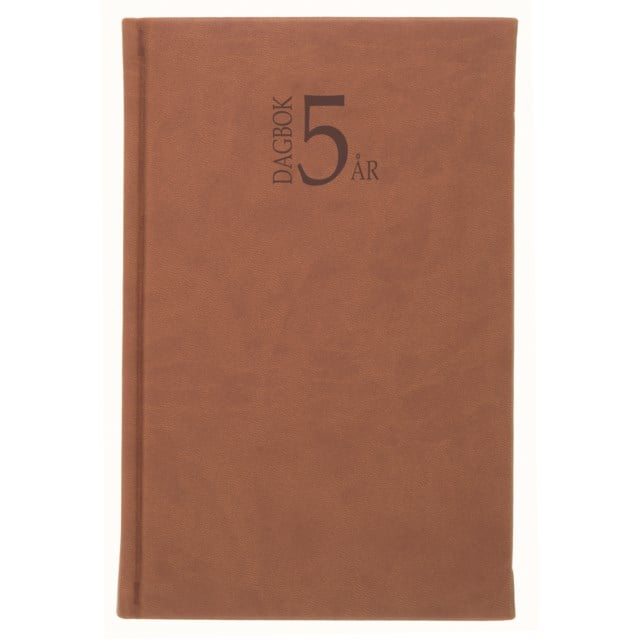 Almanacka Burde 5-årsdagbok cognac konstläder - A5 - 1