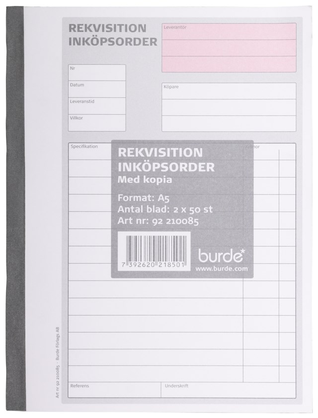 Rekvisition Inköpsorder A5 2x50 - A5 - 1