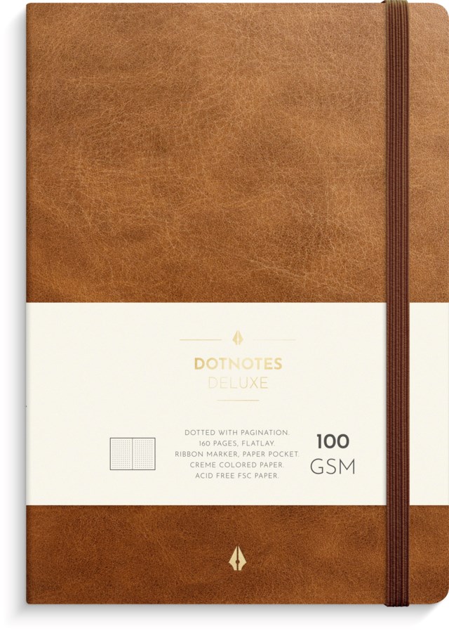 Anteckningsbok Burde Dotnotes Deluxe brun - A5 - 1
