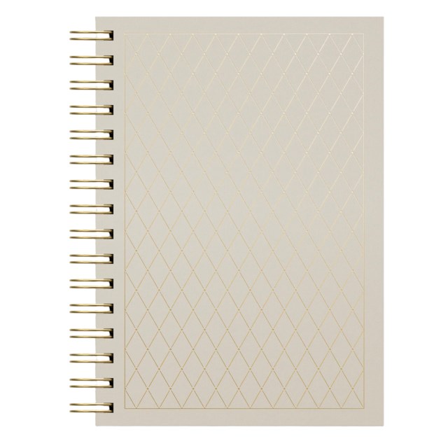 Anteckningsbok Burde A5 Diamant mönster beige - A5 - 1