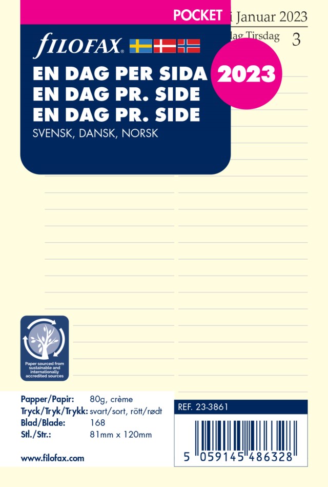 Dagbok Filofax Pocket 2023 d/s - Pocket - 1