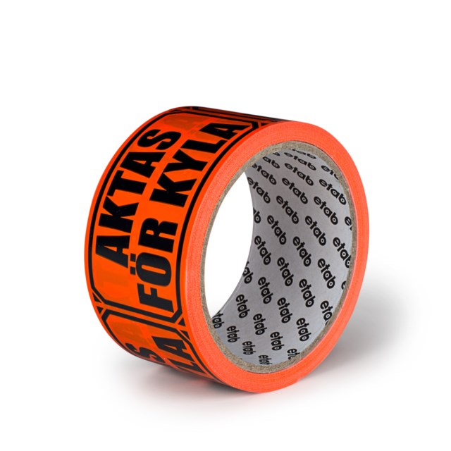 Varningstejp 50mm x 33m Aktas för kyla - 50mmx33m - 1
