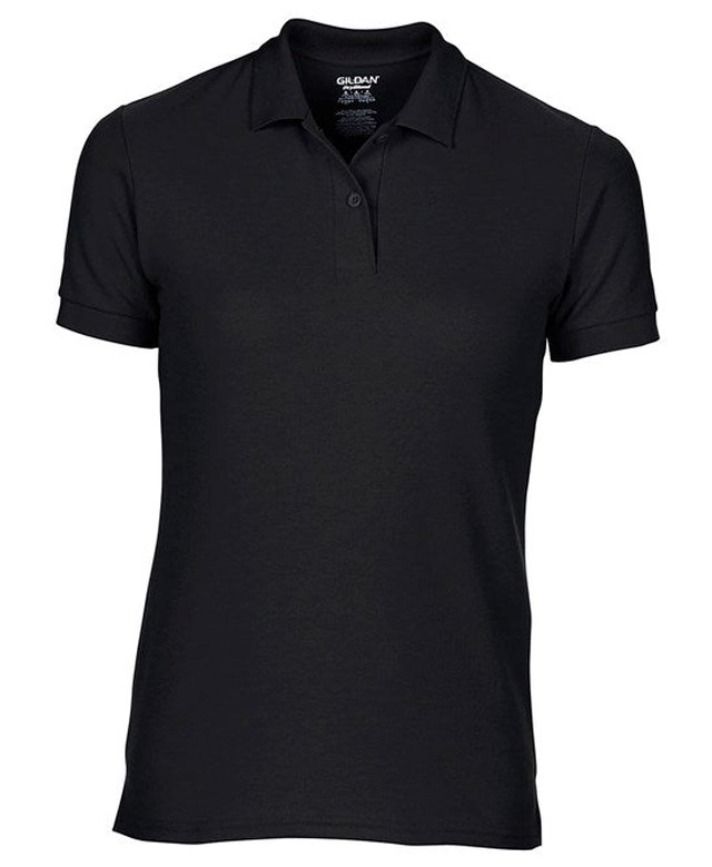 Piketröja Gildan Premium Cotton dam svart stl S - S - 1