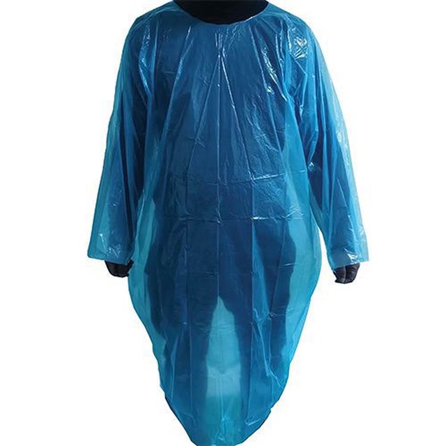 Skyddsförkläde Med Ärm Blå 980X1200Mm, Polyeten (20St/Fp) - 980x1200mm - 1