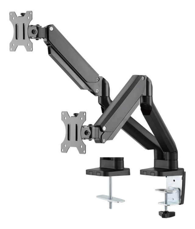OFFICE Dual Mount Gasfjäder Monitorarm Tilt 17"-32" - 1