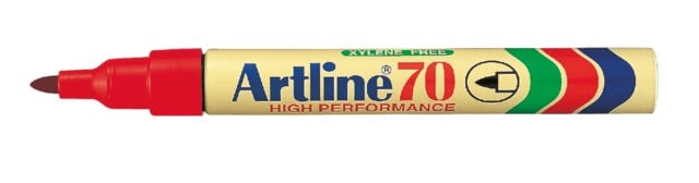 Märkpenna Artline 70 röd - 1,5mm - 1