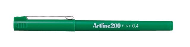 Fiberpenna Fineliner Artline 200 Grön - 1