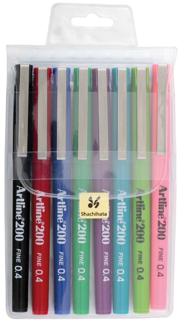 Fiberpenna Fineliner Artline 200 8-set - 1