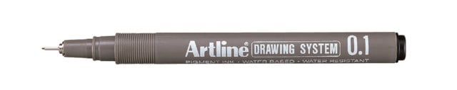 Tuschritpenna Artline Drawing 0,1 svart - 0,1mm - 1