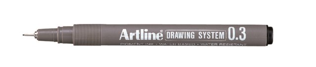 Tuschritpenna Artline Drawing 0,3 svart - 0,3mm - 1
