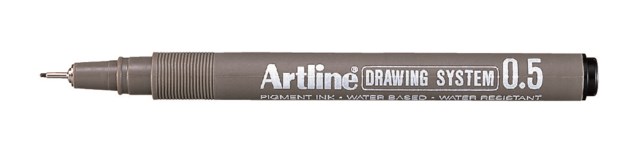 Tuschritpenna Artline Drawing 0,5 svart - 0,5mm - 1