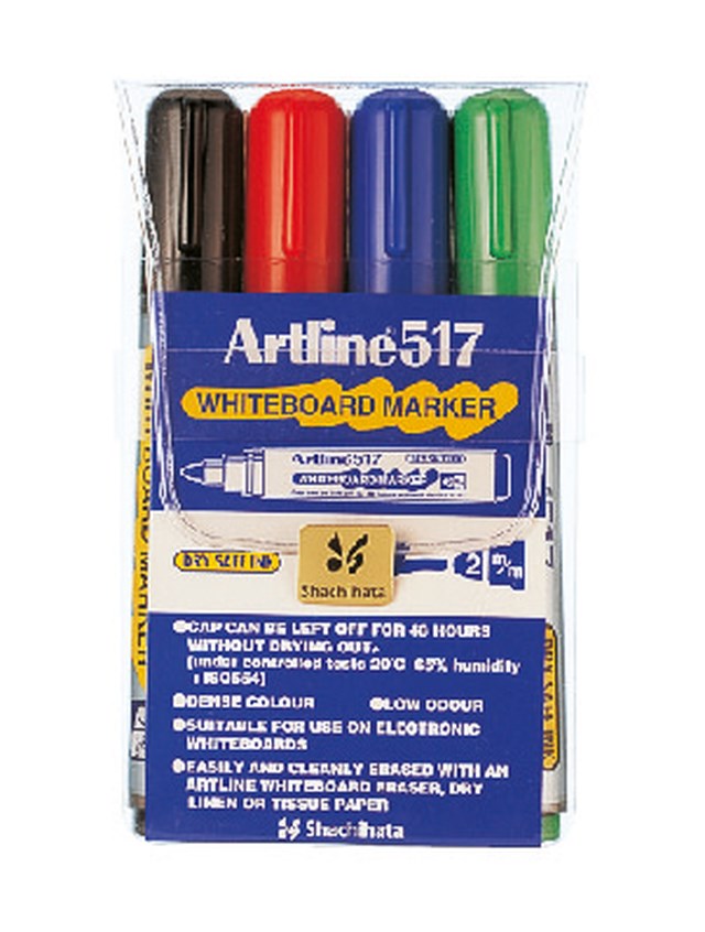 Whiteboardpenna Artline 517 4-set - 3mm - 1