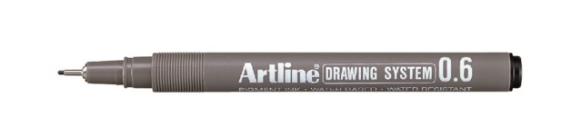 Tuschritpenna Artline Drawing 0,6 svart - 0,6mm - 1