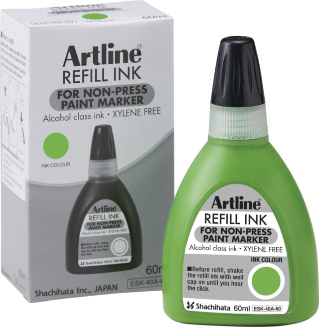 Refill Artline 437A Non-press 60ml ljusgrön - 1