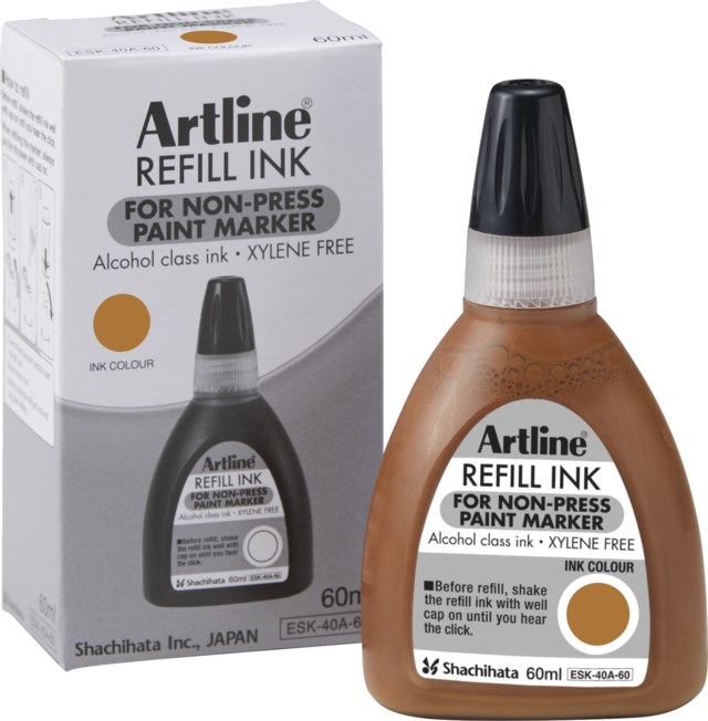 Refill Artline 437A Non-press 60ml brun - 1
