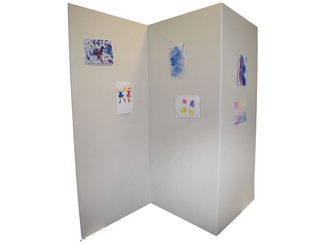 Skärmvägg I Wellpapp 3-Del 1800X720X7200X720Mm 5St/Fp Vit - 1800x720x7200x720mm - 1