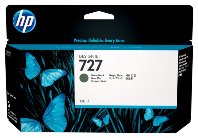 Ink-Jet HP No 727 matt svart 130ml - 130ml - 1